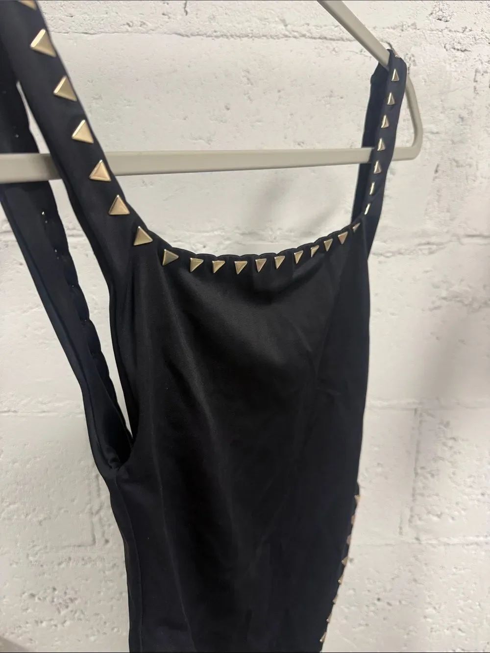 Black Studded One-Piece Swimsuit SAME SWIM LA Studded NWT Bathing Suit - Size XS - Picture 2 of 4